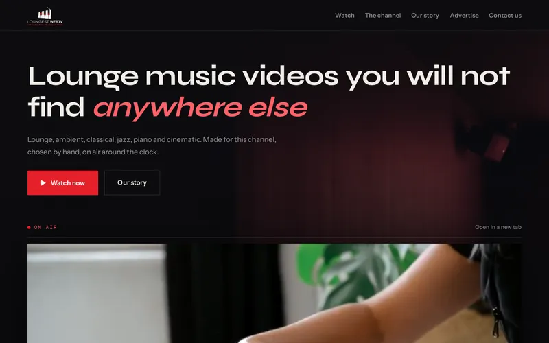 LoungeTV.co.uk website screenshot