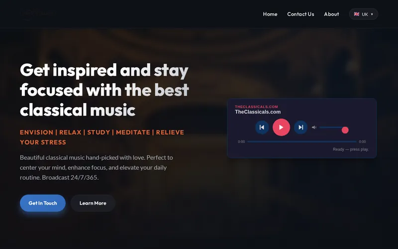 TheClassicals.com website screenshot